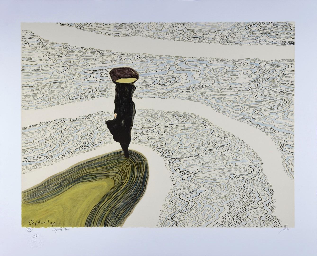 Léon Spilliaert | Lithographie | Femme au bord de l'eau, 1910