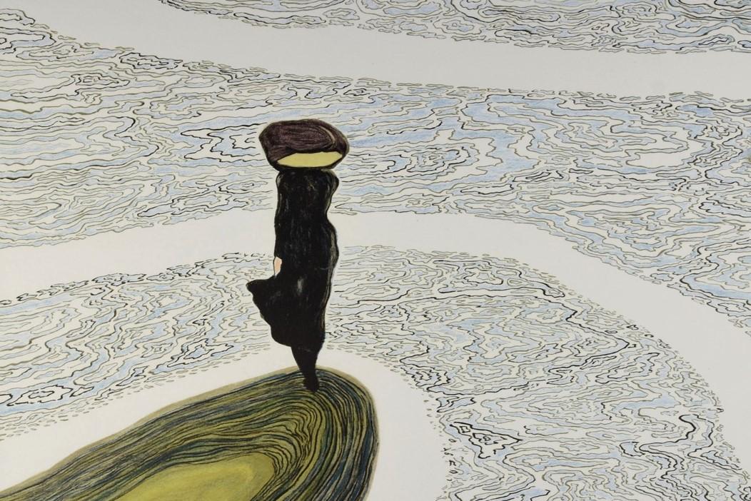 Léon Spilliaert | lithographs | Vertigo, 1908 | Promenade and lighthouse, 1908 | Woman at the Shoreline, 1910 