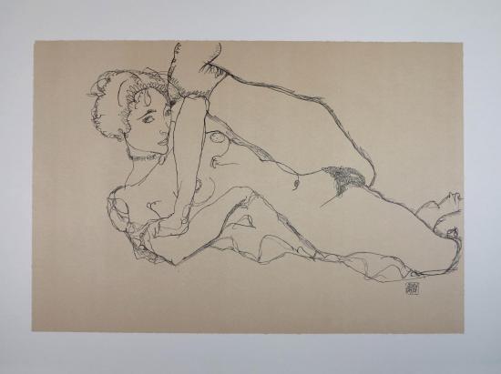 Egon SCHIELE - Lithographie - FRANCE ART DIFFUSION